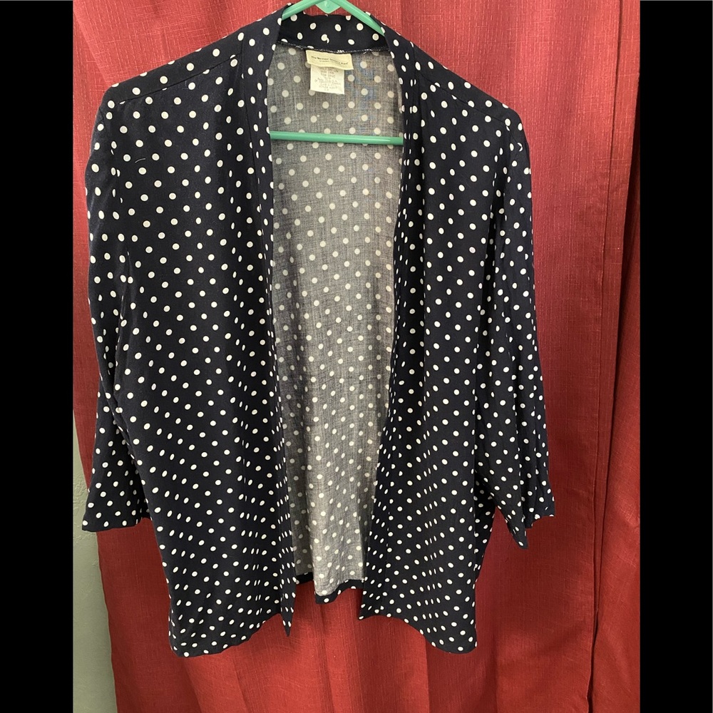 💥💥 Black white polka dot jacket rayon plus 18